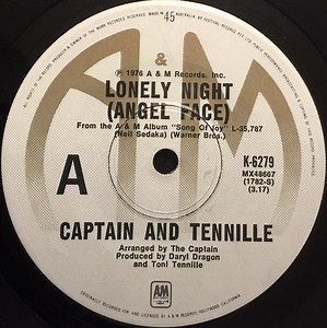 Captain And Tennille - Lonely Night (Angel Face)