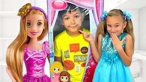 6.2K views · 71 reactions | Sasha and New Princess doll Girl Sasha plays with the new Princess doll and combs her hair. Max wants to joke and hides in a box from under the doll, while Sasha is looking for a new comb for the doll | Toys Review | Facebook