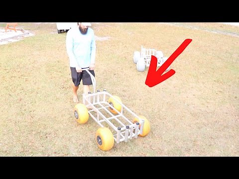How To Add 4 Wheels To Your Beach Cart! **Life Saver**
