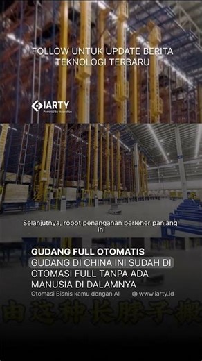 GUDANG DI OTOMASI OLEH ROBOT SEPENUHNYA? #robot #gudang #teknologi