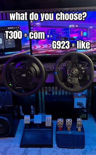 what do you choose? #logitechg923 #thrustmastert300rs #t300rs #g923
