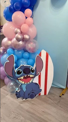 Easy DIY cutout for my daughters Stitch birthday🏝️🌊 I couldn't find one anywhere and found these