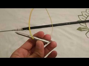 Homemade aluminum pole spear with slip tip system