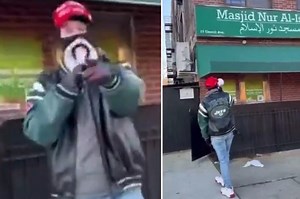Video captures hate-filled bigot in MAGA hat screaming obscenities at NYC mosque
