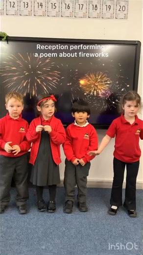 18 reactions | Reception and Year One performing firework poems. Reception performed a poem we had learnt and Year One performed their Kenning poem they had written about fireworks. They did such a great job! | Leftwich Community Primary School | Facebook