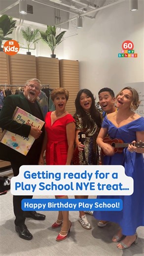In 2026, Play School turns 60! We celebrate with some classic songs, iconic hosts and special guests, that have graced Australian screens across the past six decades, including Justine Clarke, Michelle Lim Davidson, Kaeng Chan, Monica Trapaga and Philip Quast. #nyeabc New Year's Eve 2025 – Stream now on ABC iview: https://ab.co/NYE2025 | ABC Kids Community