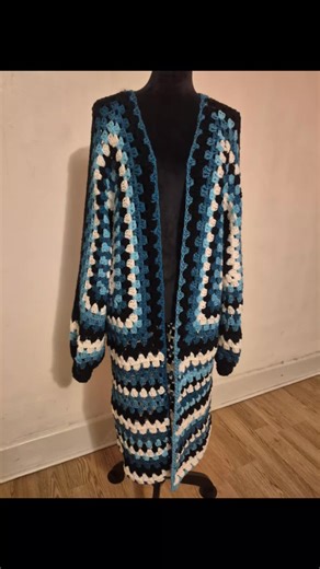 Hot off hook 🪝 New oversized long cardigan available #crafts #stitchmarkercrochet #crochet #fashion #2026