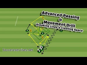 Advanced Passing & Movement Drill | Breaking Lines & Creating Space | Soccer Exercises