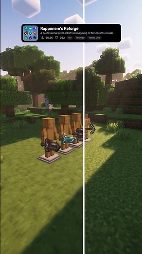 Best Minecraft Reimagining Resource Pack: Rappenem's Reforge #minecraft #shorts #mc