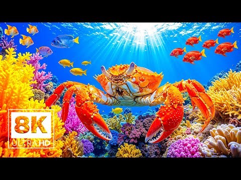 Aquarium 4K VIDEO (ULTRA HD) – Colorful Tropical Fish & Gentle Ocean Sounds for Deep Relaxation