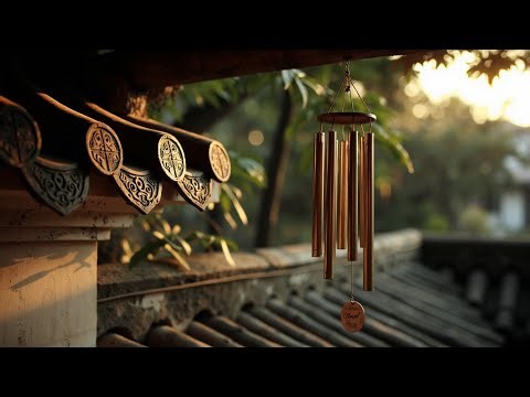 Temple Bell Sound & Meditation Flute Deep Relaxation Music Mountain Wind