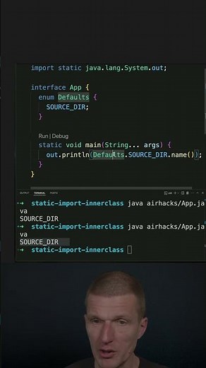 Static Imports for Enum Constants #java #shorts #coding #airhacks
