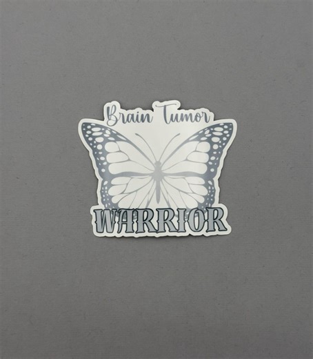 Brain Tumor Warrior Butterfly Sticker or Magnet | Water Resistant Sticker - Etsy