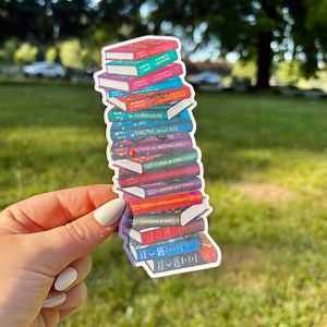 Sarah J. Maas Inspired Book Stack Bookmark – 3x5 Die Cut Bookmark, ACOTAR TOG Crescent City Inspired, Fae Fantasy Bookish Gift for Readers - Etsy