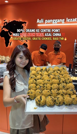 200 cabang di China sekarangg buka di Medan!!! Dapat tester, dapat free cookies lagii macam mana ga diserbuuu🔥😍 Lagi bagi2 THR selama Ramadan season ini, buruan gaskann!! 📍 Mumu.co & Bake Centre Point Mall Lantai LG Medan Google maps aja🥰🫵🏻 #mumucoandbake #rotiabonviralmedan #rotiabonviral #cheesecakeviral #kulinermedan