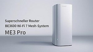 Tenda Nova ME3 Pro Wi-Fi 7 Mesh System (BE3600 Dualband 2882Mbit/s 5GHz, 688Mbit/s 2,4GHz) 3X Gigabit-Ports pro Einheit, VPN, NFC, 4K-QAM, WPA3, empfohlen für Häuser mit 3-4 Schlafzimmern, 3er-Pack
