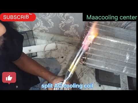 Split AC cooling coil blazing