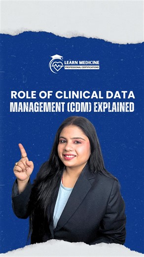 Learn Medicine by Dr. Nikita on Instagram: "Role of Clinical Data Management (CDM) Explained 🧬 Clinical Data Management plays a critical role in clinical trials — from data collection and validation to quality control and regulatory compliance. This video explains what CDM professionals actually do, the skills required, and how this role supports safe and effective medical research. 📌 Website: www.learnmedicinebydrnikita.in 📞 Call/WhatsApp: 9696611081 . . . #clinicaldatamanagement #clinicalre