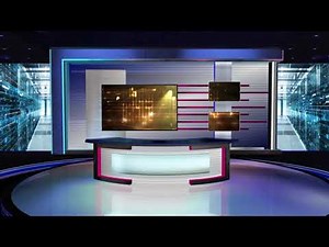 Free Virtual Studio Set TV Background 4K, News Studio Background