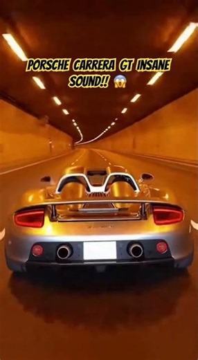 Porsche Carrera GT at full attack inside a tunnel.