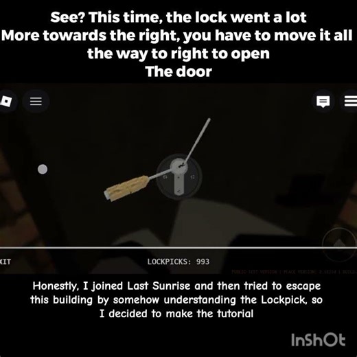 Lockpick Tutorial In Last Sunrise #dyinglight #dyinglight2 #parkour #roblox