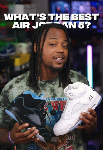 Best Air Jordan 5 ? White Metallic or UNC ? 🤷🏾‍♂️ #Jordan5 #Jordan #Sneakers #Shoes #SneakerHead