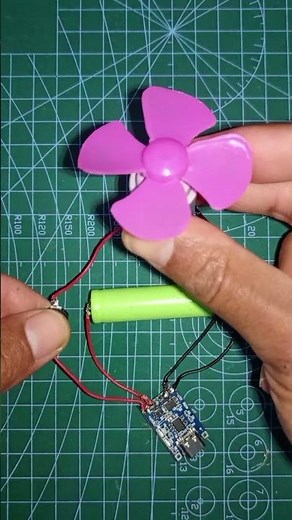 DIY Mini Fan with TP4056 Module 🔋 | 3.7V Rechargeable Project #Shorts