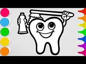 How to DRAW a TOOTH Easy Step by Step