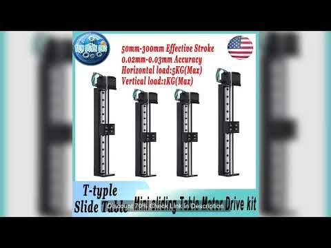 T-Slot Linear Guide Rail XYZ Axis Motorized Stage, CNC Mini Sliding Table with Auto-Lock & Stepper M