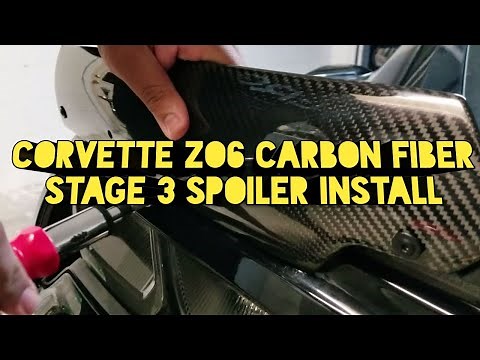 How To INSTALL C7 Corvette Zo6 Stage 3 Carbon Fiber Rear Spoiler with wicker bill
