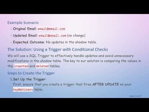 How to Ensure Shadow Table Updates Only on Email Changes in SQL Trigger