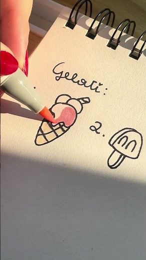 Disegna e colora con me 4 gelati 🍦🍨 #drawing #coloring #tutorial #disegno