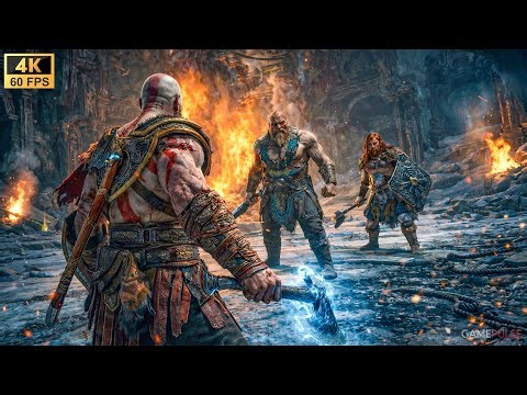 Kratos Vs Magni & Modi Boss Fight | God of War | 4K 60FPS Ultra HD