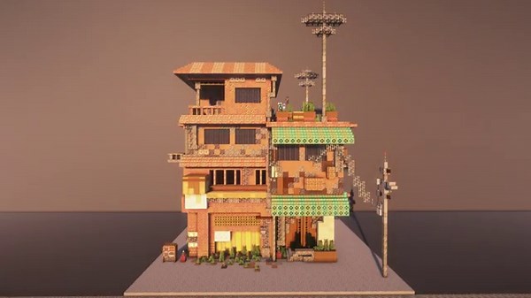 Minecraft Rustic Overgrown Apartment | Full Timelapse Build