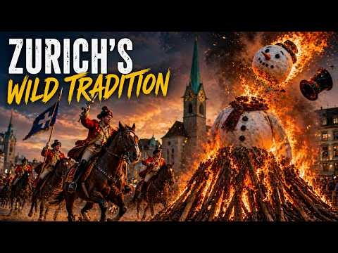 A Unique Zurich´s Tradition: The Burning Snowman Predicts the Summer! Sechseläuten 🇨🇭 Switzerland.