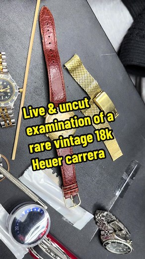 Rare Vintage 18k Heuer Carrera Watch Examination