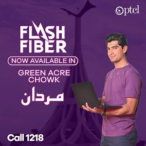 3.8K views · 79 reactions | Stay up to speed with PTCL Flash Fiber! Now available in Green Acre Chowk Mardan. ⚡️ #PTCLFlashFiber #Greenacrechowk #Mardan | PTCL | Facebook