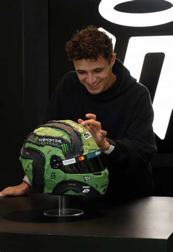 True story. This wasn’t a straight forward project. I had never before painted on a 3D object, let alone an F1 Helmet. There was another catch: somehow the artwork had to be replicated onto his actual racing helmet. The solution was to paint two seperate artworks a few weeks before which had to be scanned and printed onto the helmet. Afterwards I had to replicate that exact design using by applying my thick paint onto an actual F1 helmet before painting each little figure and logo by hand. This 