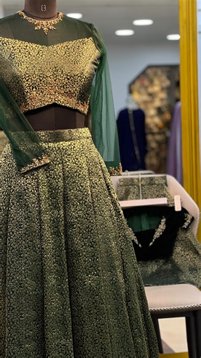 Shahida Sajeer | green brocade fabric giving infinity luxury look specially crafted for Ann and her daughter Size and color customization on request For... | Instagram