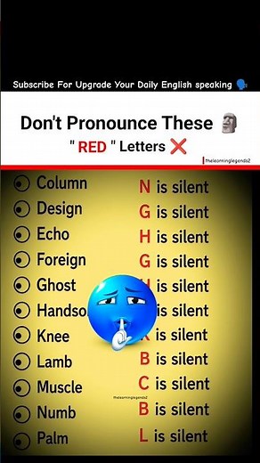 If You Don't Know These Silent Letters, You're Outdated 💀🗿 #englishspeaking #fluentenglish #shorts