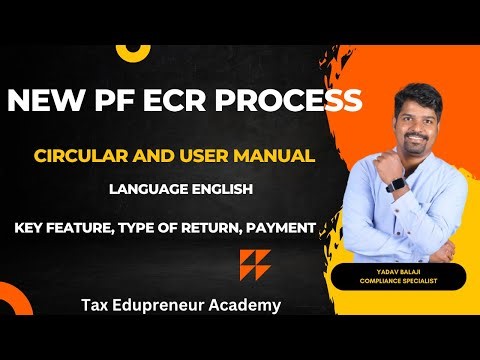 PF ECR return| New revamped ECR 3.0| Circular and User manual- PF English