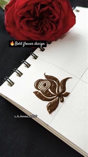 Complete tutorial on my channel 🌸 bold flower mehndi design 2025 |#reels#mehndi #quran #ytshorts#art