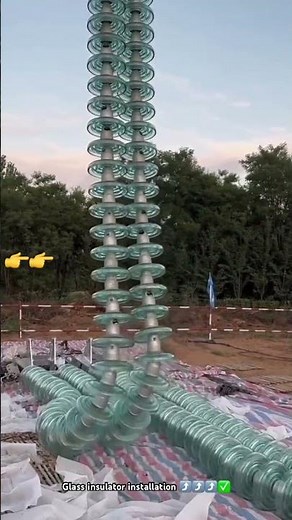 Glass insulators installation process