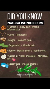 Natural pain killers #healthtips #naturalmedicine #naturalpainrelief | Lupee Davis