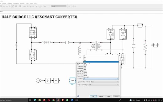 半桥 LLC 谐振转换器 matlab simulink仿真建模