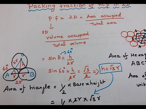 Packing fraction of Hexagonal close packing in Two dimension-Solid State