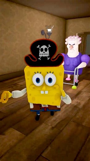 SpongeBob escape Granny obby Challenge Roblox #roblox #shorts