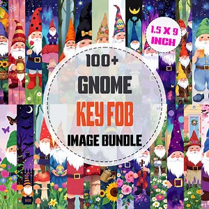 Gnome Key Fob Wristlet Sublimation Design 1.5 X 9 Inch, Key Fob Designs,instant Download, Commercial Use Png - Etsy
