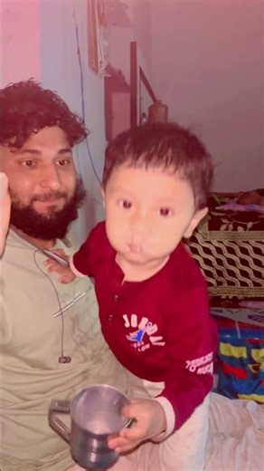 Bilal or papa ne piya chocolate milk #mamm bolo bolo #trending #shorts