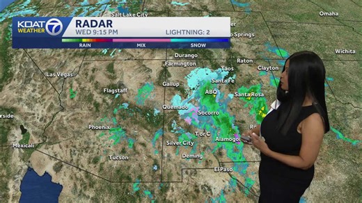 Rain showers move across Albuquerque metro Wednesday night